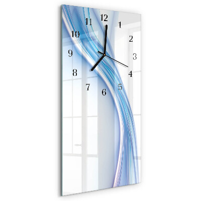 Horloge murale verticale Abstraction bleue