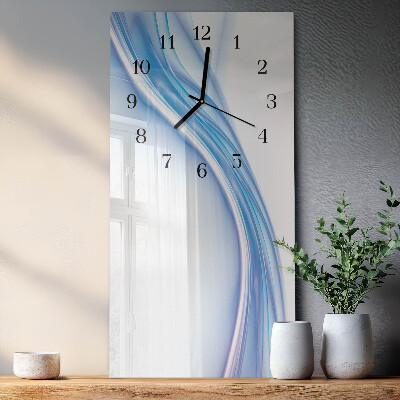 Horloge murale verticale Abstraction bleue