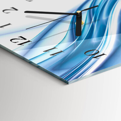 Horloge murale verticale Abstraction bleue