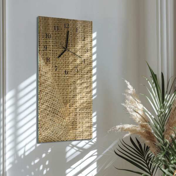 Horloge murale verticale Tissu textile