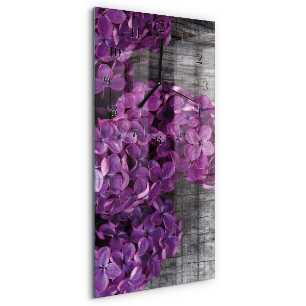 Horloge murale verticale Fleurs