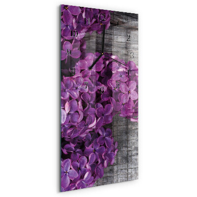 Horloge murale verticale Fleurs