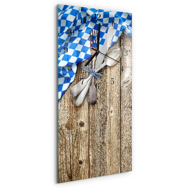 Horloge murale verticale Plaque en bois bavaroise