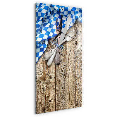 Horloge murale verticale Plaque en bois bavaroise