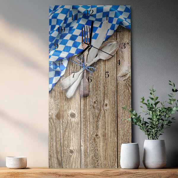 Horloge murale verticale Plaque en bois bavaroise