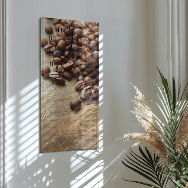 Horloge murale verticale Café en grains