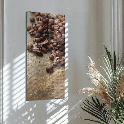 Horloge murale verticale Café en grains