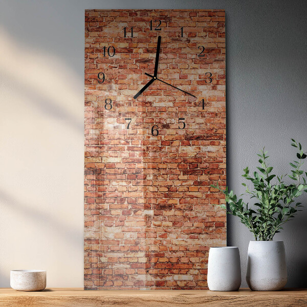 Horloge murale verticale Mur de briques