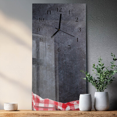 Horloge murale verticale Table en marbre