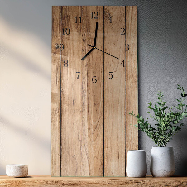 Horloge murale verticale Bois