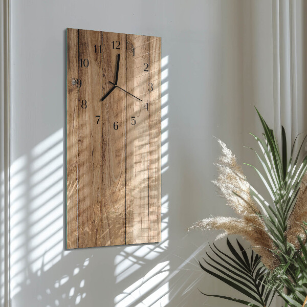 Horloge murale verticale Bois