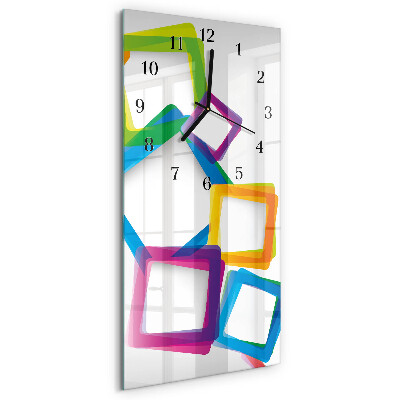 Horloge murale verticale Rectangles colorés