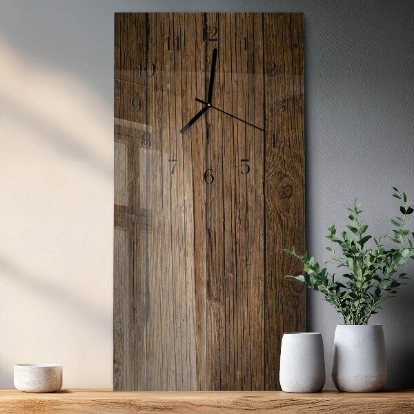 Horloge murale verticale Bois