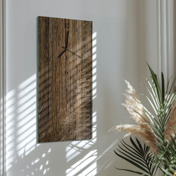 Horloge murale verticale Bois