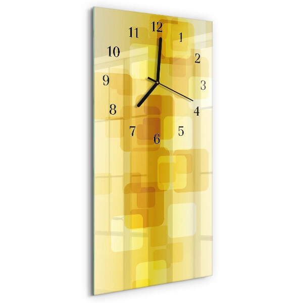 Horloge murale verticale Rectangles d'or