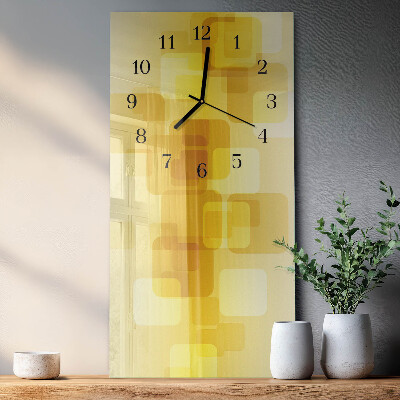 Horloge murale verticale Rectangles d'or