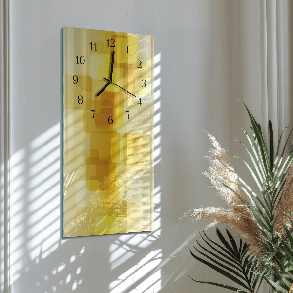 Horloge murale verticale Rectangles d'or
