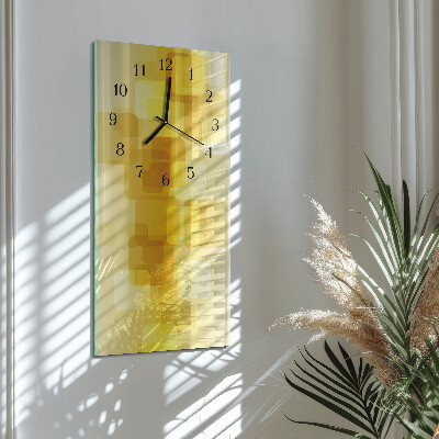 Horloge murale verticale Rectangles d'or