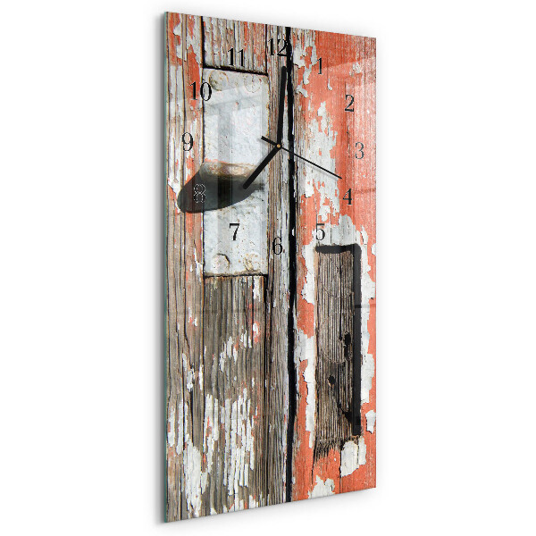 Horloge murale verticale Portes en bois