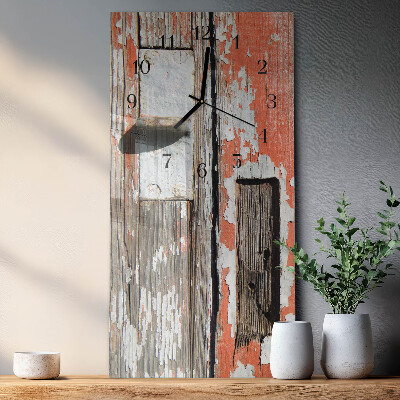 Horloge murale verticale Portes en bois