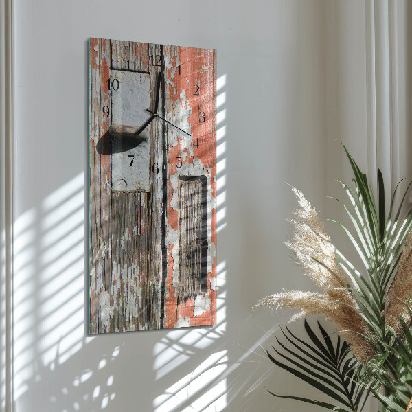Horloge murale verticale Portes en bois