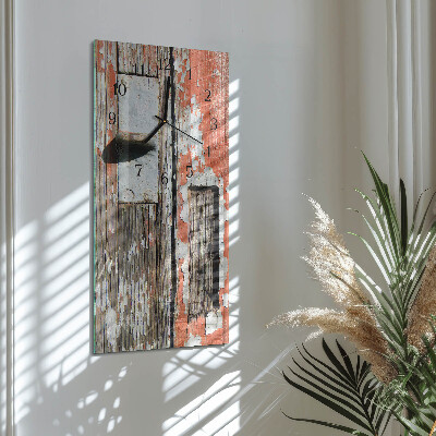 Horloge murale verticale Portes en bois
