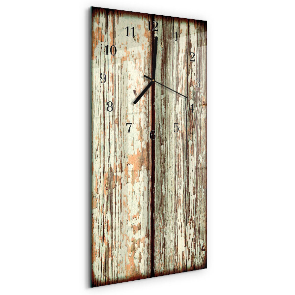 Horloge murale verticale Mur en bois