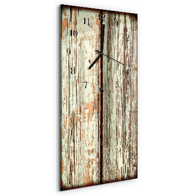 Horloge murale verticale Mur en bois