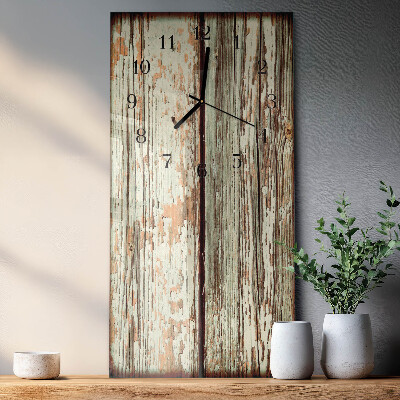 Horloge murale verticale Mur en bois