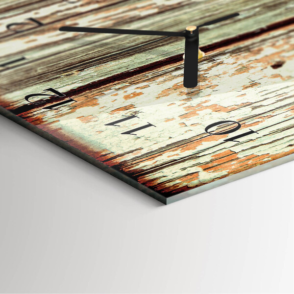 Horloge murale verticale Mur en bois