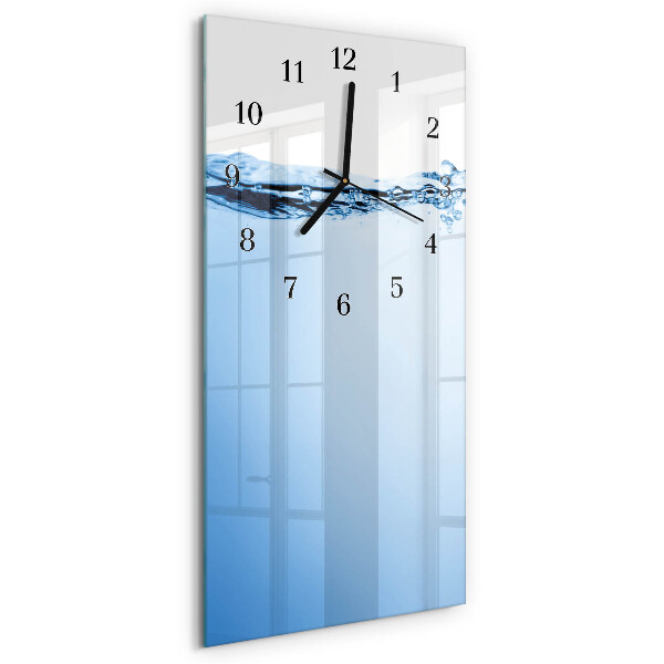 Horloge murale verticale Eau