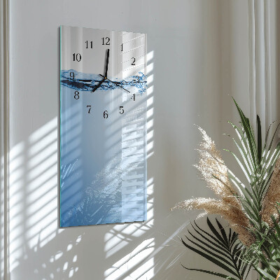 Horloge murale verticale Eau