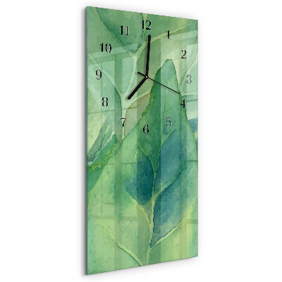 Horloge murale verticale Feuilles