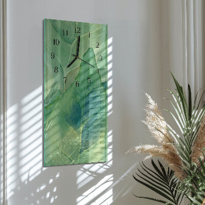 Horloge murale verticale Feuilles