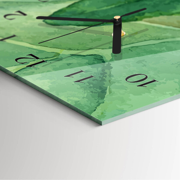 Horloge murale verticale Feuilles