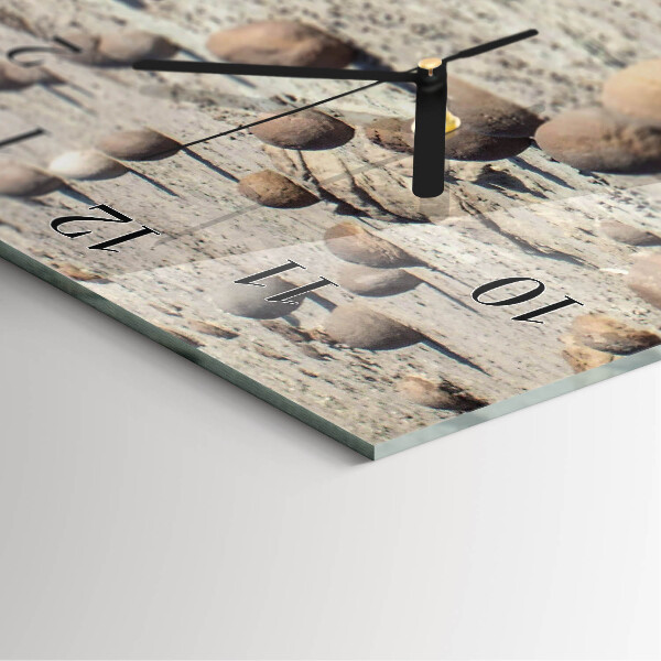 Horloge murale verticale Galets de plage