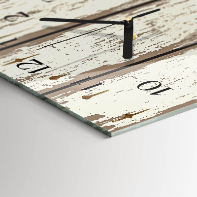 Horloge murale verticale planches de bois