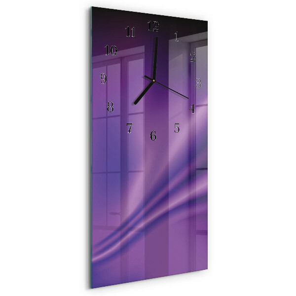 Horloge murale verticale Vagues de violet