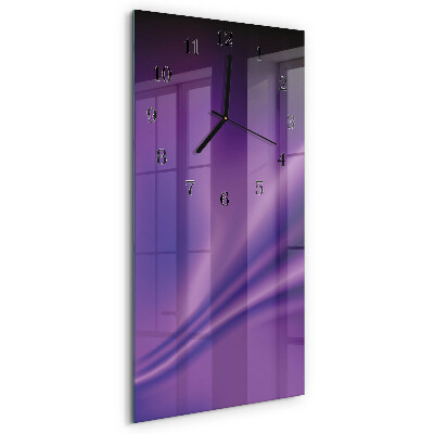 Horloge murale verticale Vagues de violet