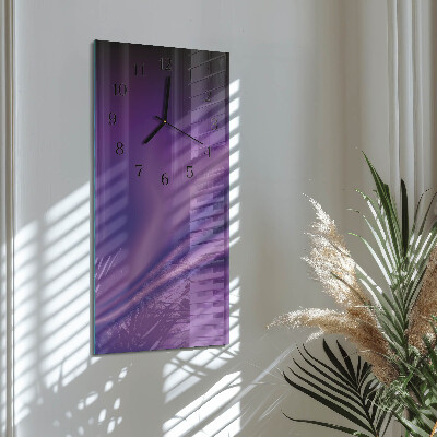 Horloge murale verticale Vagues de violet