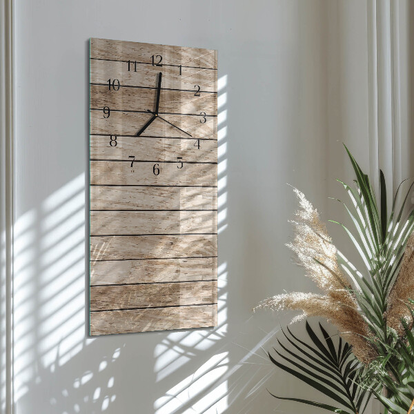 Horloge murale verticale Bois