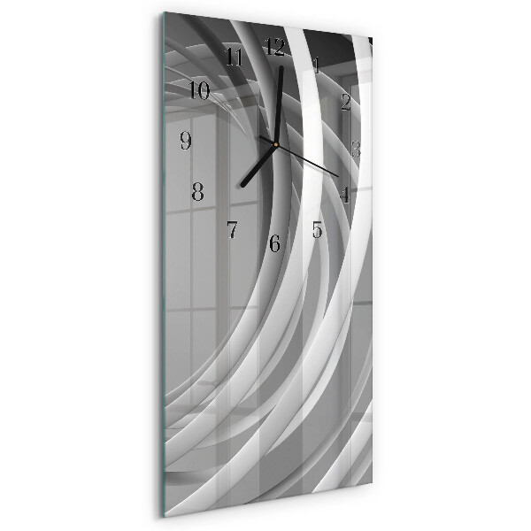 Horloge murale verticale cercles abstraits