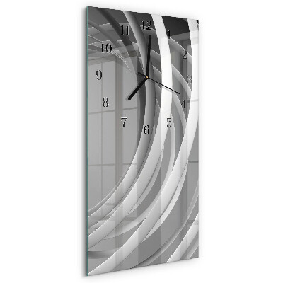 Horloge murale verticale cercles abstraits
