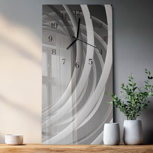Horloge murale verticale cercles abstraits