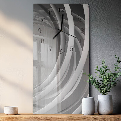 Horloge murale verticale cercles abstraits
