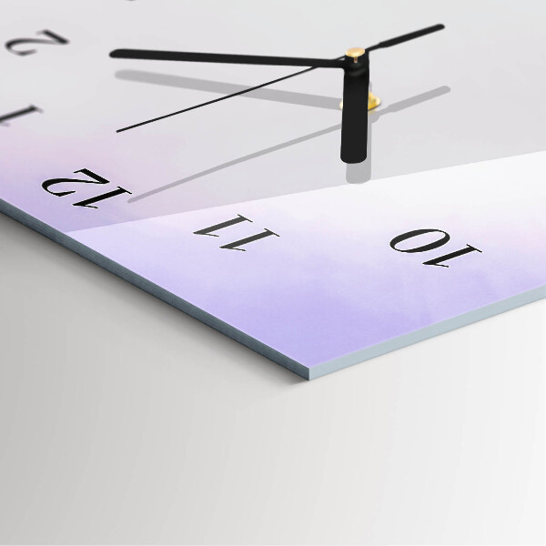 Horloge murale verticale fleurs violettes
