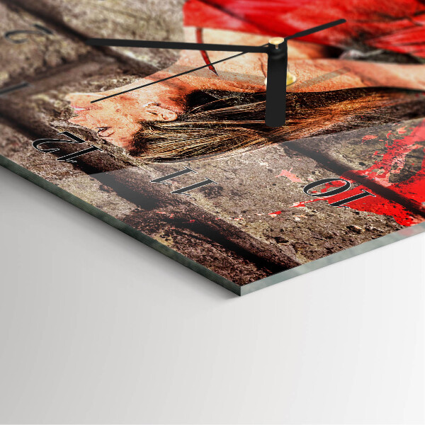 Horloge murale verticale Brique