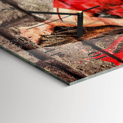 Horloge murale verticale Brique