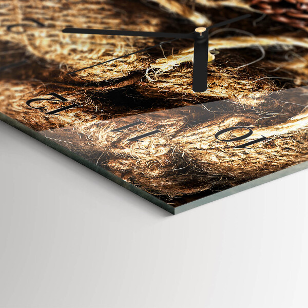 Horloge rectangulaire horizontale Café En Grains