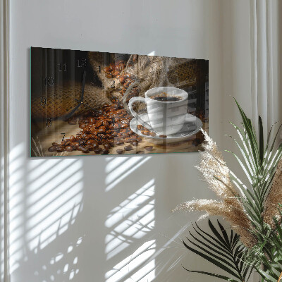 Horloge rectangulaire horizontale Café